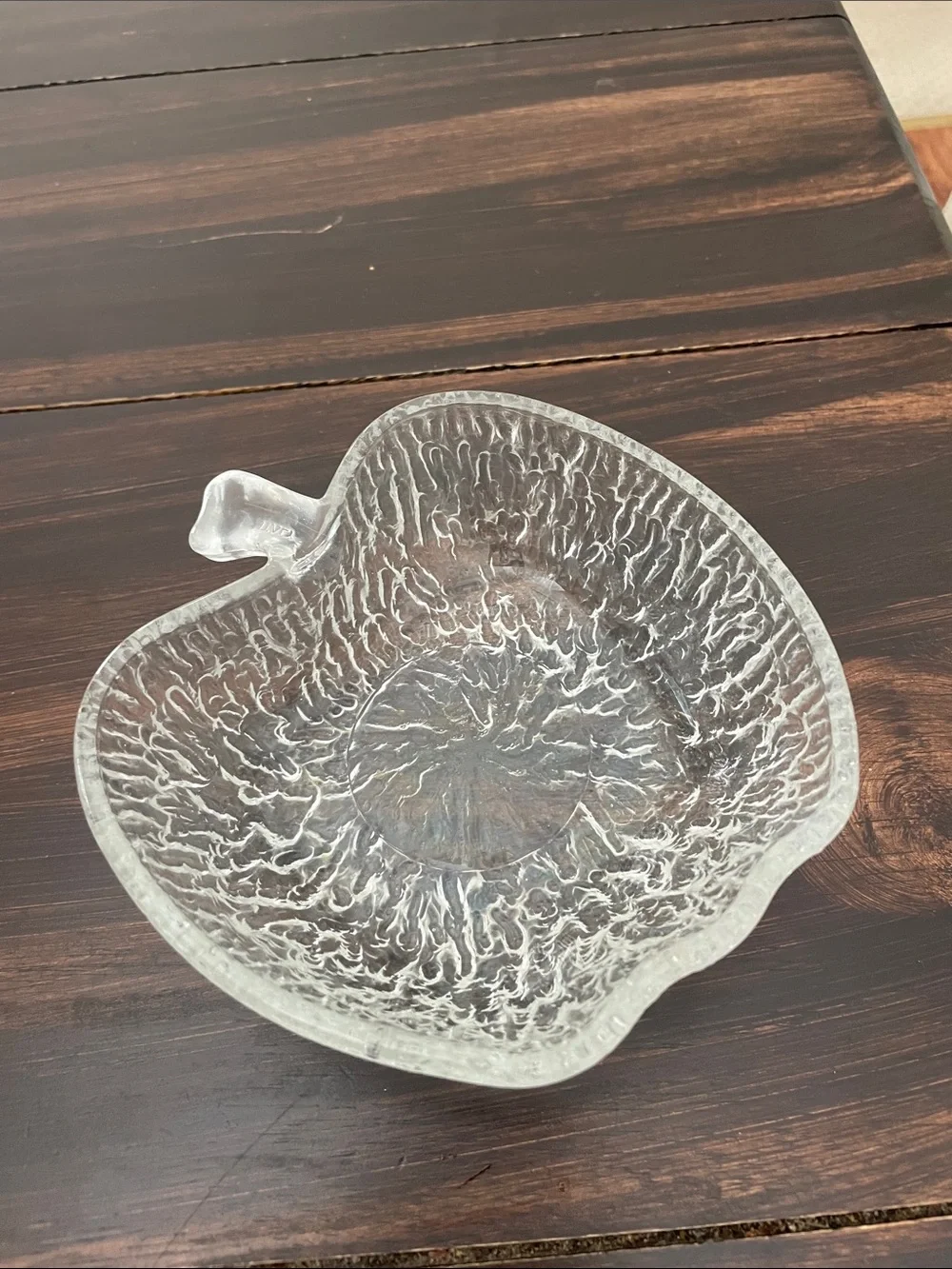 Clear Glass Apple-Shaped Serving Bowl - Home Dining